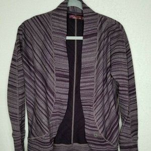 prAna Paradiso Cocoon Wrap XS Cardigan Yoga Plum S